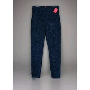 Spanx Ankle Jean-ish Leggings Denim Leopard‎ Pattern HTF Medium - NWT MSRP $98